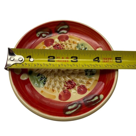 Artisan Garlic Grater Zester Rasper Plate Dish Ceramica Andaluza Rupi Spain 4.5" - Picture 8 of 8